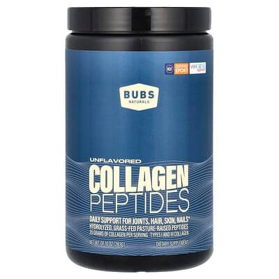 BUBS Naturals, Collagen Peptides, Unflavored, 10 oz (283 g)