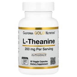 California Gold Nutrition, L-Theanine, Featuring AlphaWave, 200 mg, 60 Veggie Capsules specs - Top 5 L-Theanine for Calm Focus