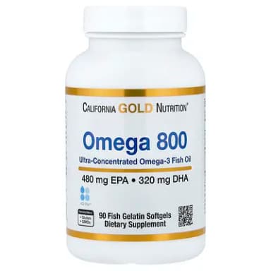 California Gold Nutrition, Omega 800, 1,000 mg, 90 Softgels — מקום 3 בשמן דגים עשיר ב-EPA