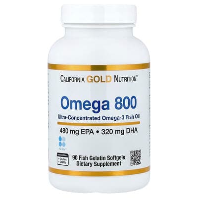 California Gold Nutrition, Omega 800, 1,000 mg, 90 Softgels