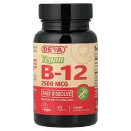 Deva, Vegan B-12, Fast-Dissolve, 2,500 mcg, 90 Tablets specs - Top 5 Methylcobalamin B12 for Vegans