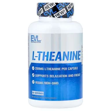 EVLution Nutrition, L-Theanine, 200 mg, 60 Veggie Capsules — מקום 5 בL-theanine לריכוז רגוע