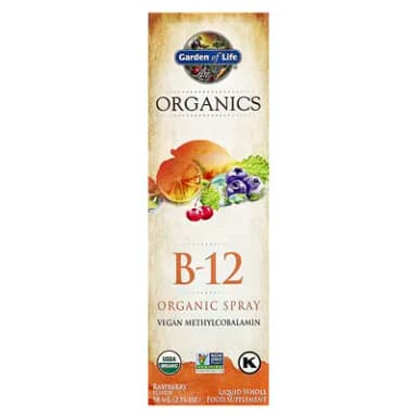 Garden of Life, Organics B-12 Organic Spray, Raspberry, 2 fl oz (58 ml)