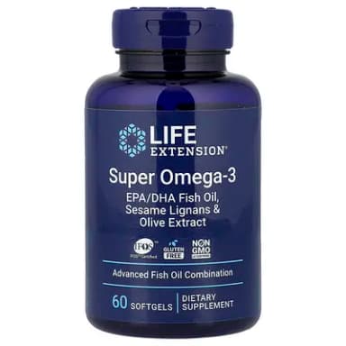 Life Extension, Super Omega-3, EPA/DHA Fish Oil, Sesame Lignans & Olive Extract, 60 Softgels — מקום 4 בשמן דגים עשיר ב-EPA