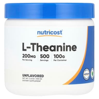 Nutricost, L-Theanine, Unflavored, 3.6 oz (100 g) — מקום 4 בL-theanine לריכוז רגוע