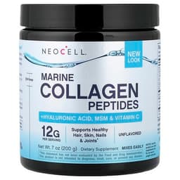 NeoCell, Marine Collagen Peptides + Hyaluronic Acid, Unflavored, 7 oz (200 g) specs - Top 5 Collagen Peptides for Joints