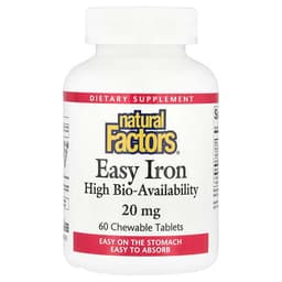 Natural Factors, Easy Iron, 60 Chewable Tablets specs - Top 5 Gentle Iron Supplements