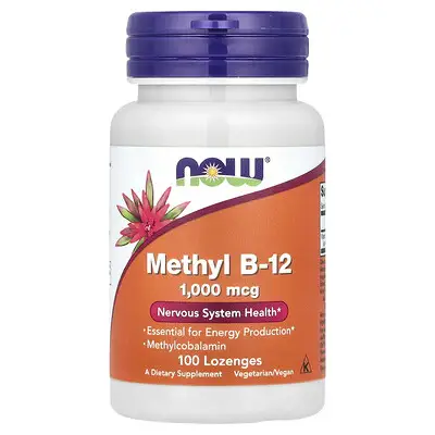 NOW Foods, Methyl B-12, 1,000 mcg, 100 Lozenges — מקום 2 בB12 מתילקובלאמין לטבעונים