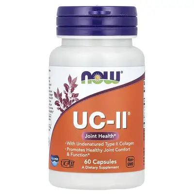 NOW Foods, UC-II Joint Health with Undenatured Type II Collagen, 60 Capsules — מקום 2 בפפטידי קולגן למפרקים