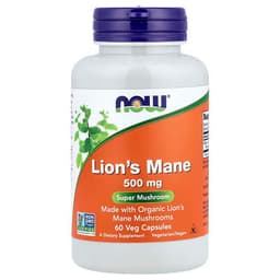 NOW Foods, Lion's Mane, 500 mg, 60 Veg Capsules specs - Top 5 Lion's Mane for Focus and Memory
