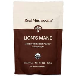 Real Mushrooms, Lion's Mane, Organic Mushroom Extract Powder specs - Top 5 Lion's Mane for Focus and Memory