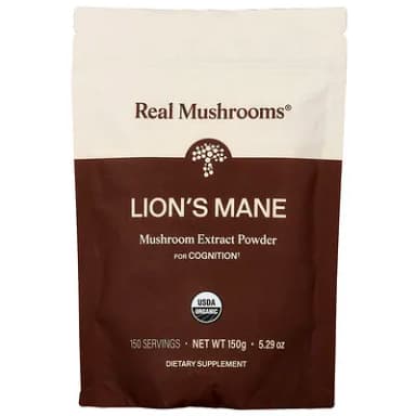 Real Mushrooms, Lion's Mane, Organic Mushroom Extract Powder, 5.29 oz (150 g)