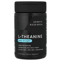 Sports Research, L-Theanine, 200 mg, 60 Softgels specs - Top 5 L-Theanine for Calm Focus