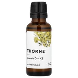 Thorne, Vitamin D + K2 Liquid, 1 fl oz (30 ml) specs - Top 5 Vitamin D3 + K2 Supplements