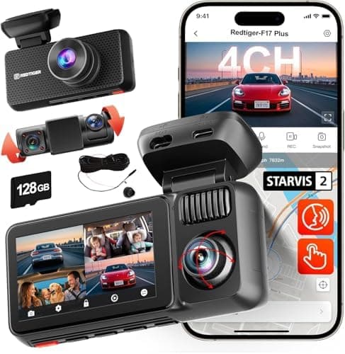 REDTIGER F17 Plus - Ranked #3 Dash Cams for Uber & Rideshare Drivers