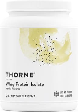 Thorne Whey Protein Isolate Vanilla specs - Top 5 Whey Protein Powders
