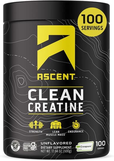 Ascent Clean Creatine Monohydrate Powder — מקום 2 בתוספי קריאטין