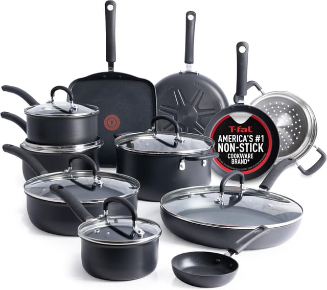 T-fal Ultimate Hard Anodized Nonstick Set - Ranked #4 Nonstick Cookware Sets