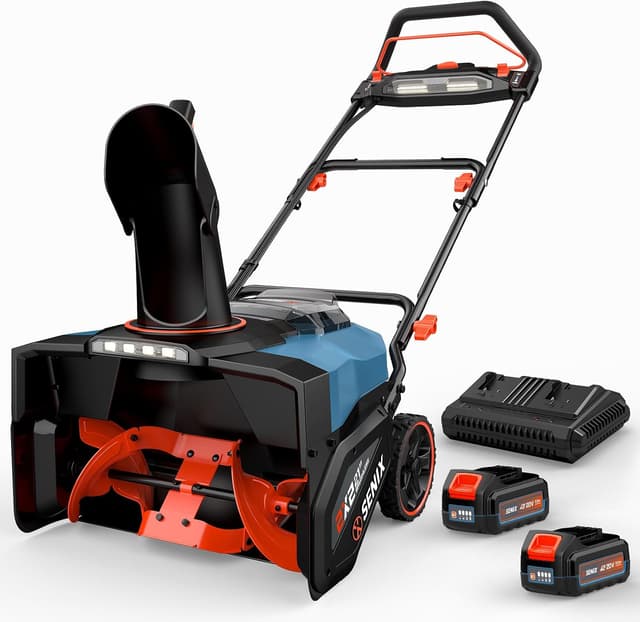 SENIX 40V 21-Inch Cordless Snow Blower - Ranked #2 Battery Snow Blowers for Small Driveways