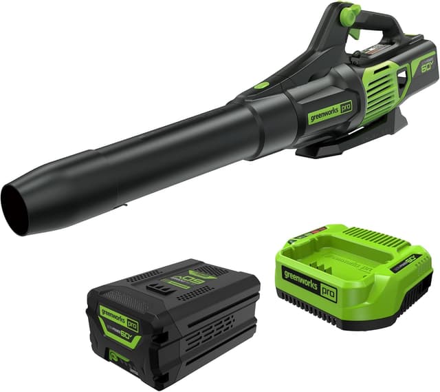 Greenworks 60V 610 CFM Cordless Leaf Blower - Ranked #5 Battery Leaf Blowers for Wet Leaves