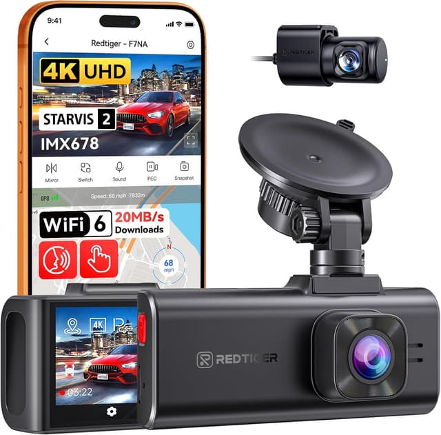 Redtiger F7NA - Ranked #5 Dash Cams for Semi Trucks