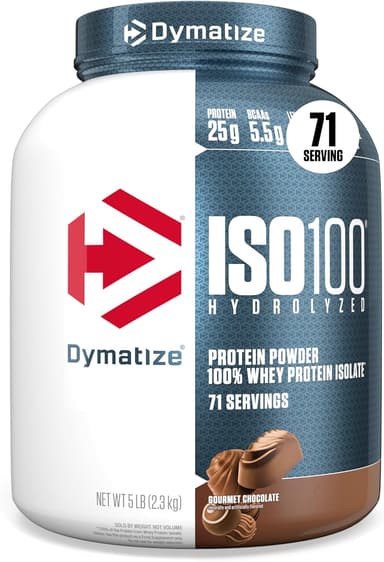 Dymatize ISO100 Hydrolyzed Whey Protein Isolate — מקום 3 באבקות חלבון מי גבינה