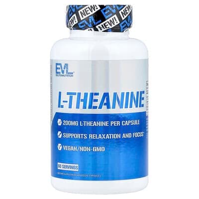 EVLution Nutrition, L-Theanine, 200 mg, 60 Veggie Capsules