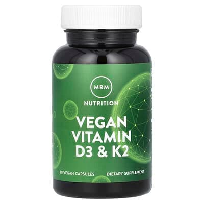 MRM Nutrition, Vegan Vitamin D3 & K2, 60 Vegan Capsules - Ranked #4 Vitamin D3 + K2 Supplements