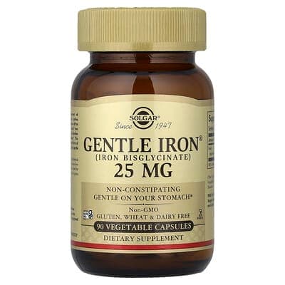 Solgar, Gentle Iron, 25 mg, 90 Capsules - Ranked #4 Gentle Iron Supplements