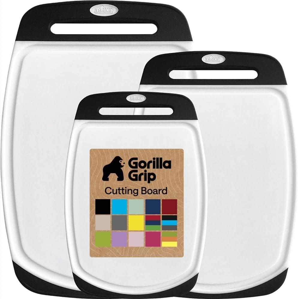 Gorilla Grip Reversible Cutting Board Set of 3