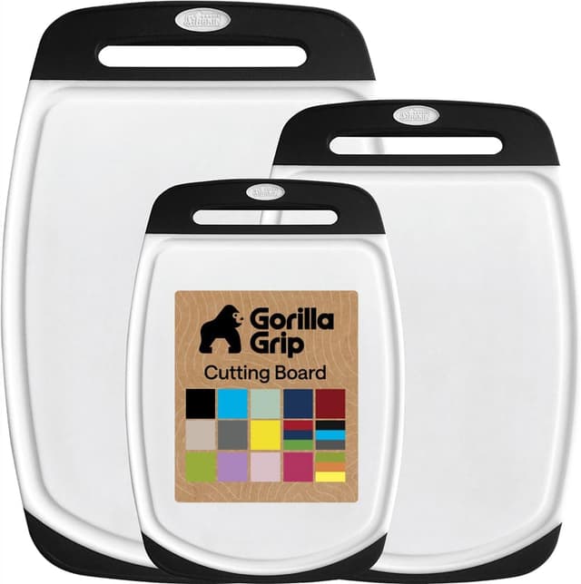 Gorilla Grip Reversible Cutting Board Set of 3 - Ranked #5 Cutting Boards