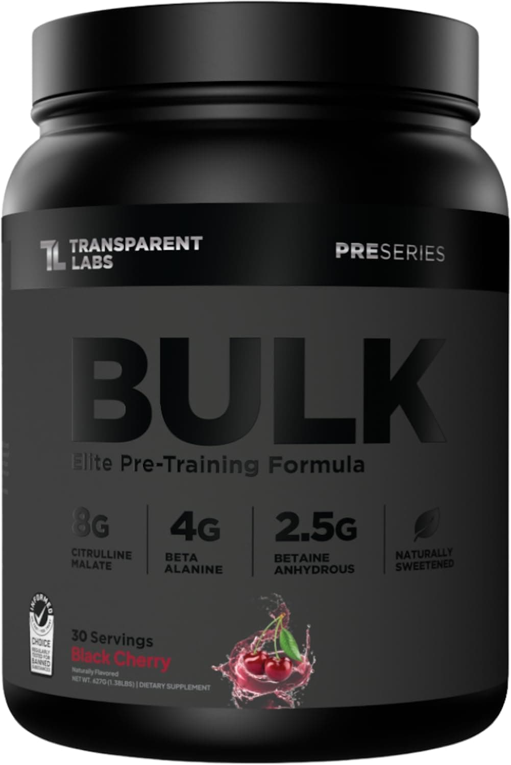 Transparent Labs BULK Black Pre-Workout