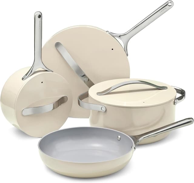 Caraway Ceramic Nonstick Cookware Set - Ranked #2 Nonstick Cookware Sets