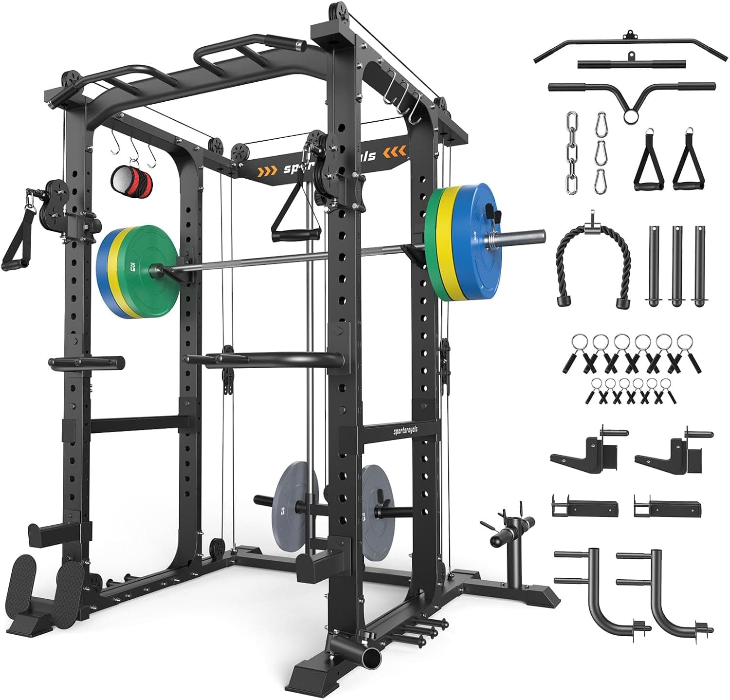 Sportsroyals Multi-Function Power Cage with Cable Crossover