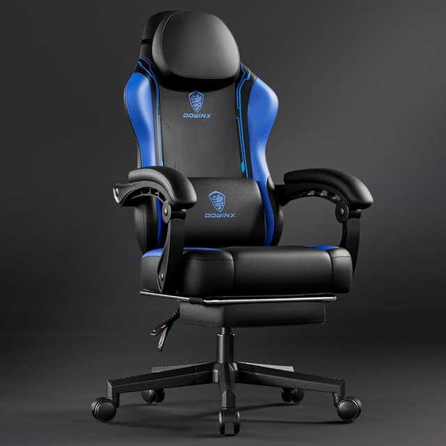 Dowinx Gaming Chair with Spring Cushion - Ranked #3 Budget Gaming Chairs