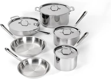 All-Clad D3 Stainless Steel 10-Piece Set