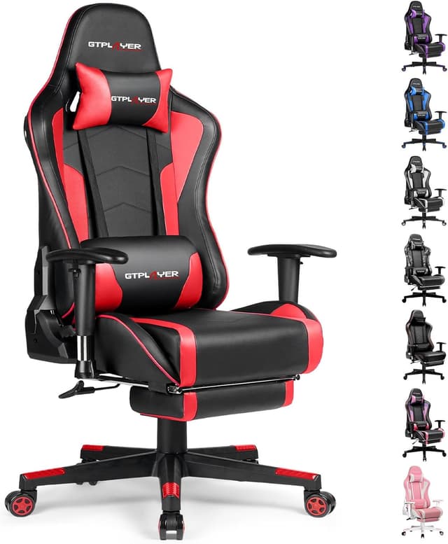 GTRacing Gaming Chair with Footrest & Bluetooth - Ranked #4 Racing Style Gaming Chairs