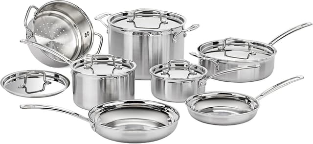 Cuisinart MultiClad Pro Stainless 12-Piece Set - Ranked #4 Stainless Steel Cookware