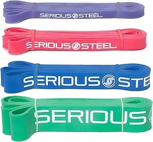 Serious Steel Fitness 41" Assisted Pull-Up Band Set - Ranked #3 Resistance Bands