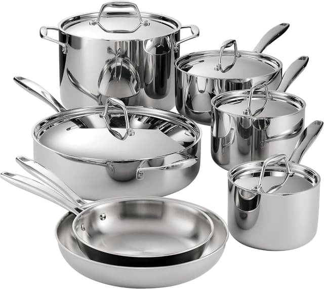 Tramontina Tri-Ply Clad 12-Piece Set - Ranked #5 Stainless Steel Cookware