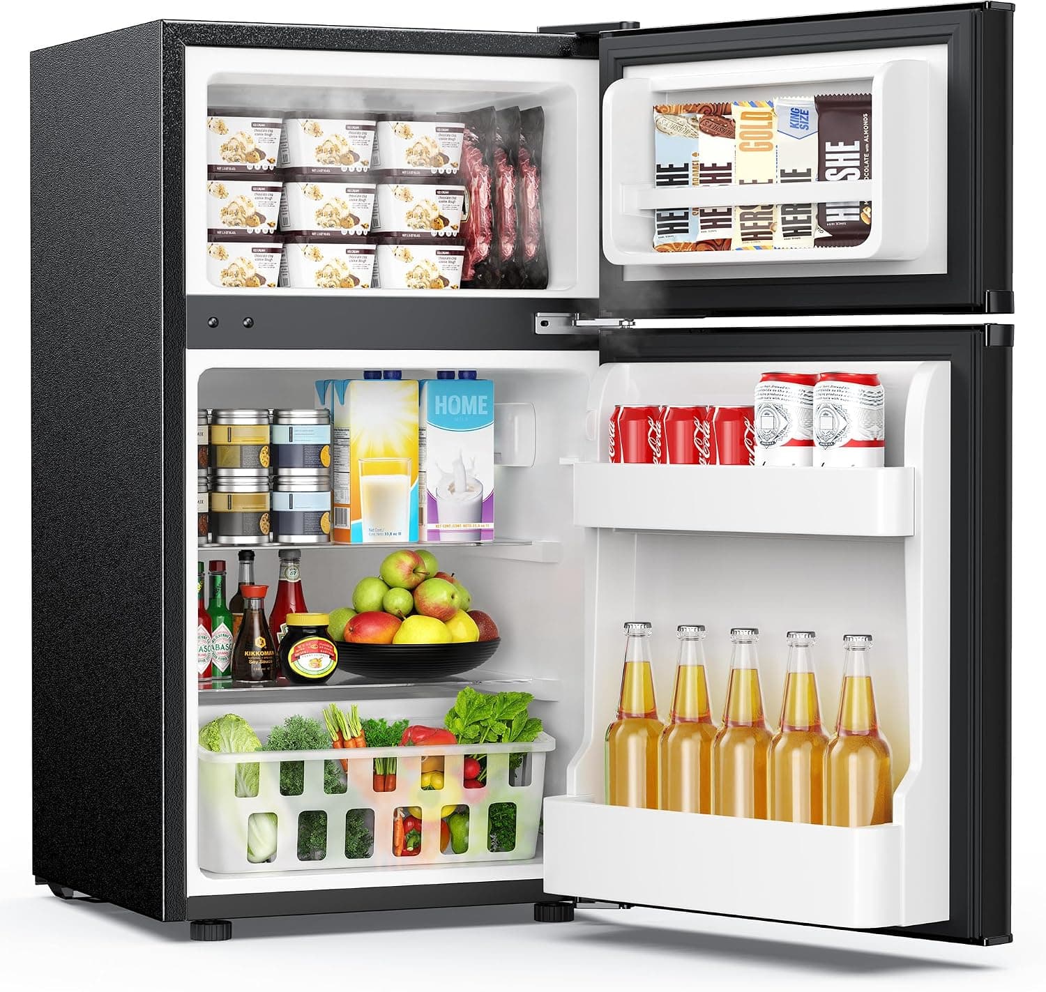 EUHOMY 3.2 Cu Ft Mini Fridge with Freezer