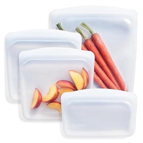 Stasher Reusable Silicone Bags Starter Set - Ranked #5 Food Storage Containers